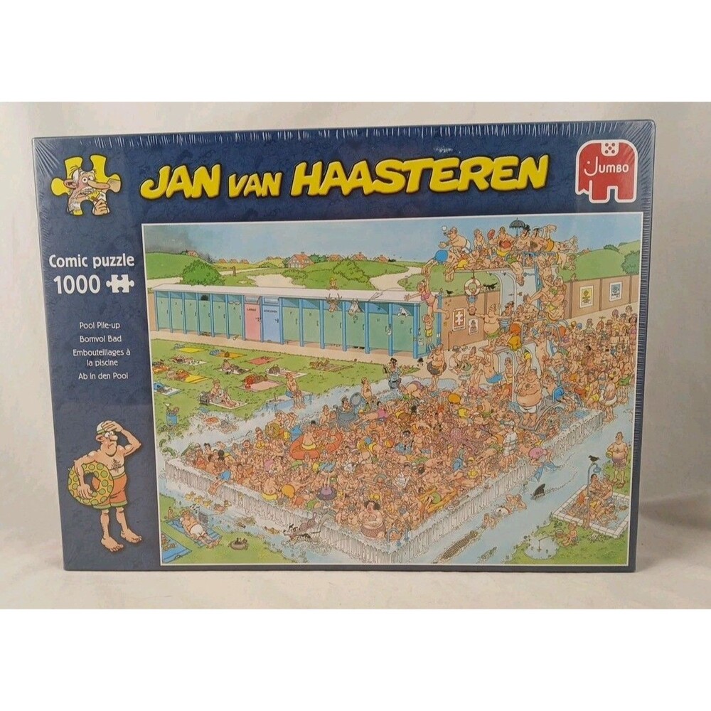 Jan Van Haasteren 1000 Piece Jigsaw Puzzle-Pool Pile-up-20039-NEW/SEALED!